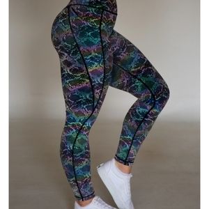 CNC Reflective Snakeskin Leggings